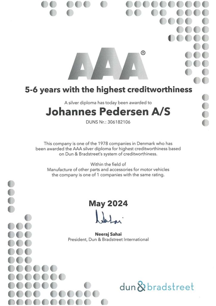 JPM AAA certifikat 2024 Bisnode Dun & Bradstreet